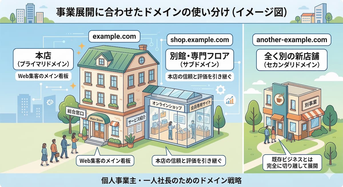 サブドメインとの違い