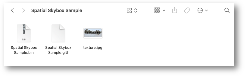SpatialのSkyboxテンプレートフォルダの中身