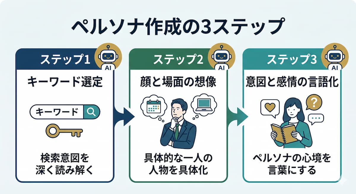 ブログのペルソナ設定の具体的な作り方3ステップ