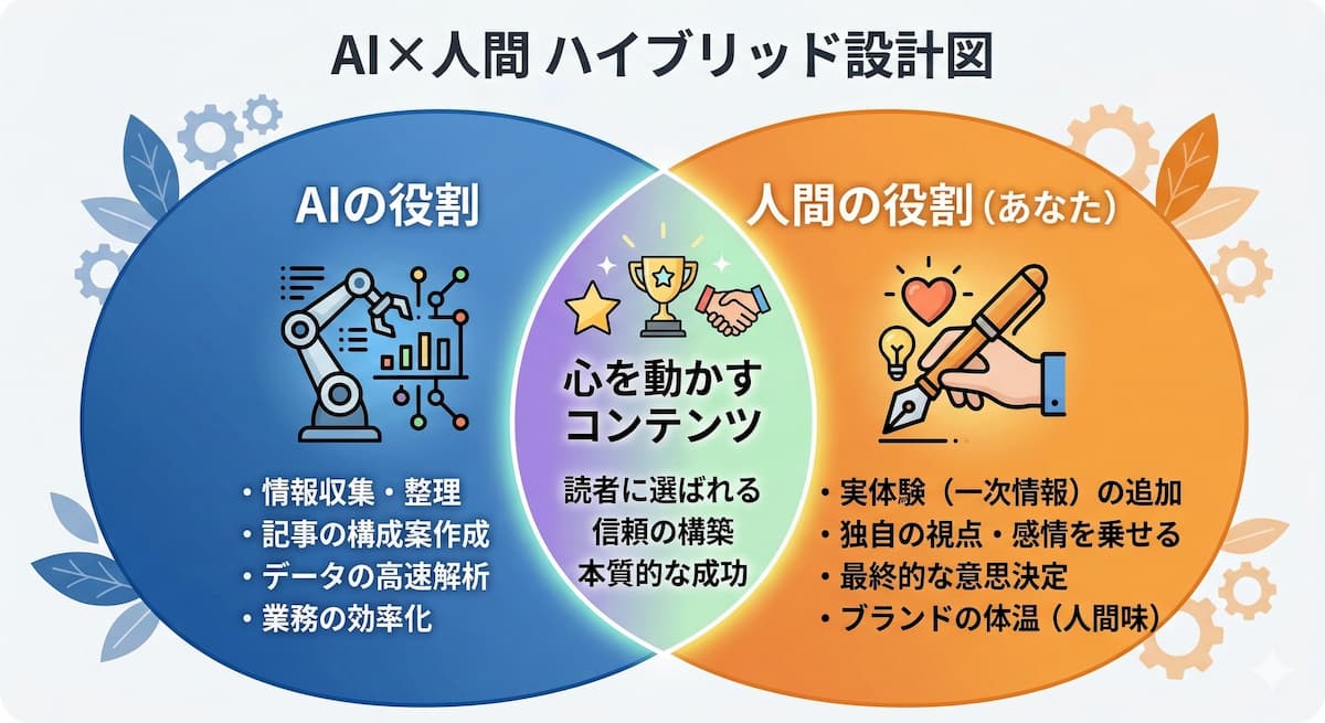 AIと人間の役割分担（ハイブリッド設計）