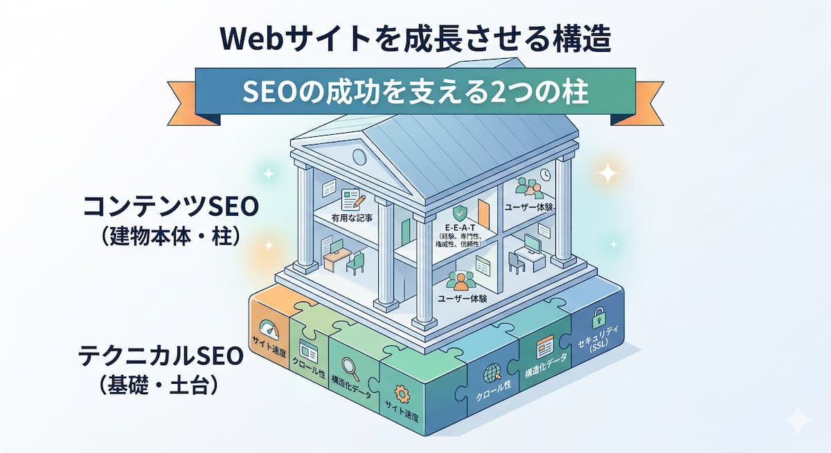 コンテンツSEOとテクニカルSEOとの違い
