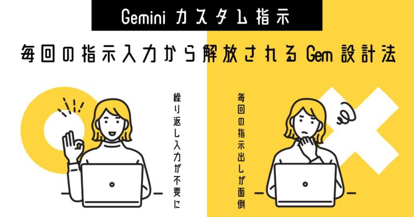 Geminiカスタム指示おすすめ9選と毎回の指示入力から解放されるGem設計法