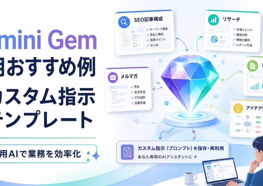 Gemini Gem活用例、５つのおすすめとテンプレートを一挙公開