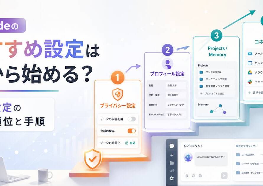 Claudeのおすすめ設定は何から始める？初期設定の優先順位と手順