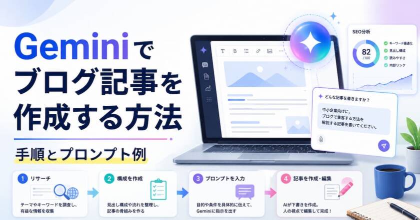 Geminiでブログ記事を作成する方法とプロンプト例