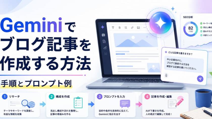 Geminiでブログ記事を作成する方法とプロンプト例