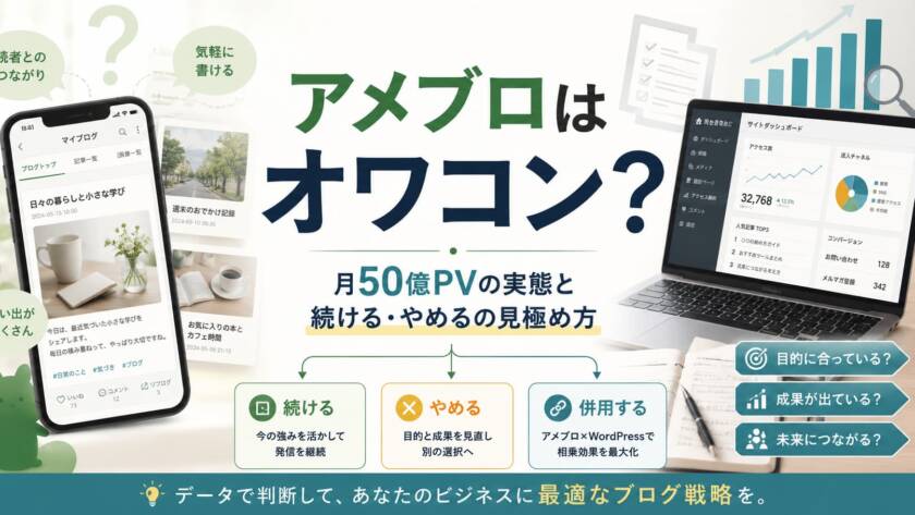 アメブロはオワコン？月50億PVの実態と続ける・やめるの見極め方