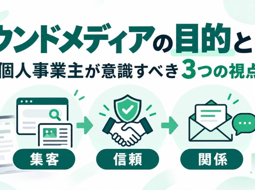 オウンドメディアの目的・役割と個人事業主が運営で意識すべき3つの視点